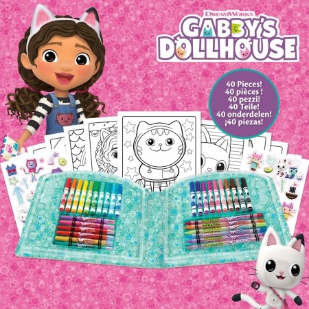 CRAYOLA pieštukinės rinkinys Coloring Case, Gabby's Dollhouse, 40vnt., 04-2945 