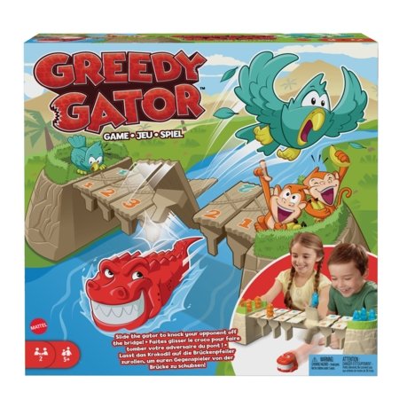MATTEL GAMES Greedy Gator stalo žaidimas Išdykęs krokodilas, HRC09 HRC09