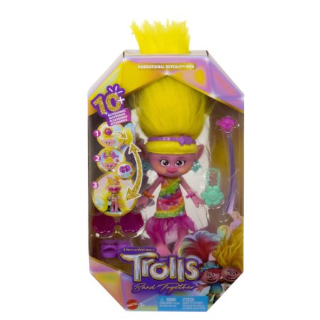 TROLLS mados lėlė Viva, HNF17 HNF17