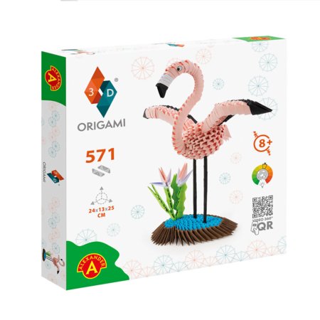 ORIGAMI 3D rinkinys Flamingas, 2572 