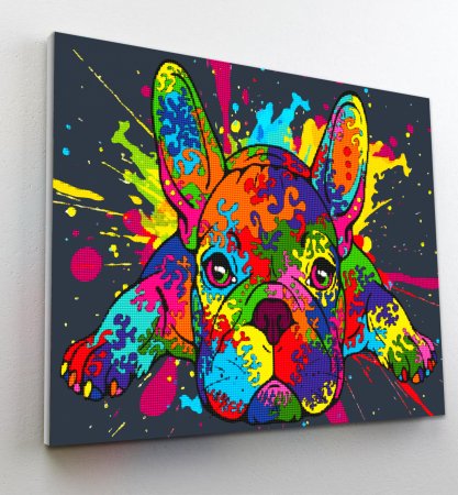 SPLAT PLANET deimantinė delionė prancūzų buldogas 30x40 cm, SP45560 SP45560
