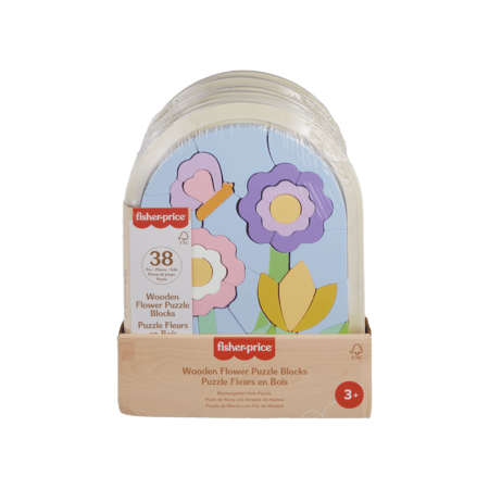 FISHER PRICE medinė dėlionė gėlės, HXT97 