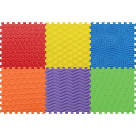 SUNTA sensorinis dėlionės kilimėlis su skirtingomis tekstūromis, 6 dalių, 8401B3 