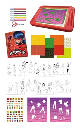 LISCIANI LADYBUG piešimo rinkinys su šviečiančia lenta Drawing School, 96930 96930