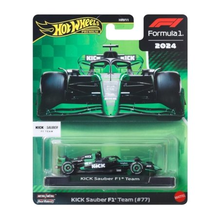 HOT WHEELS PREMIUM 1:64 lenktyninis Kick Sauber 77 automodeliukas, JBM13 