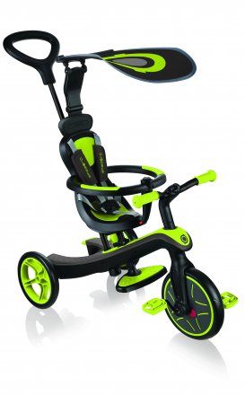 GLOBBER triratukas Trike Explorer 4in1, žalias, 632-106-2 632-106-2