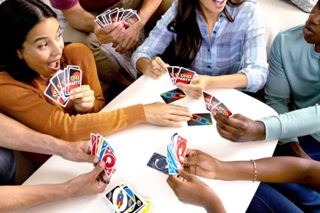MATTEL GAMES UNO kortos Party (atnaujintos), JJV58 