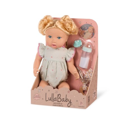 LULLABABY lėlė kūdikis su priedais, blondinė 35cm., LBY7342Z 