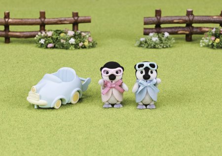 SYLVANIAN FAMILIES Pingvinų mažyliai su vežimėliu, 5695 5695