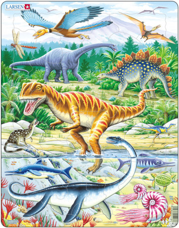 LARSEN PUZZLED dėlionė DINOSAURUSED 