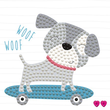 DIAMOND DOTS kūrybinis rinkinys piešimas deimantais Skate & Woof, DD1.057F DD1.057F