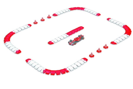 MAISTO TECH R/C 1:41 valdomas automodelis su trasa F1 Ferrari SF-24, 82671 