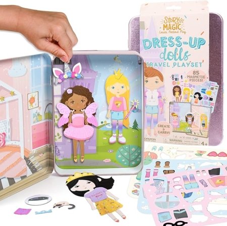 STORY MAGIC  kūrybinis rinkinys Dress-Up Dolls Travel Playset , 201242 