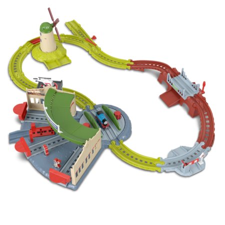 THOMAS & FRIENDS bėgių trasos rinkinys su lokomotyvų depu, JLL36 