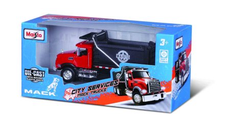 MAISTO DIE CAST auto modelis 4.5" City Services - Mack Granite, assort., 21239 