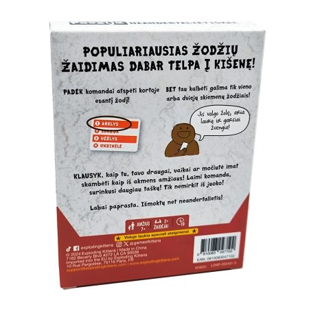 Žaidimas Poezija Neandertališkai: kišeninė versija LT, EKIGNGPN01LT 
