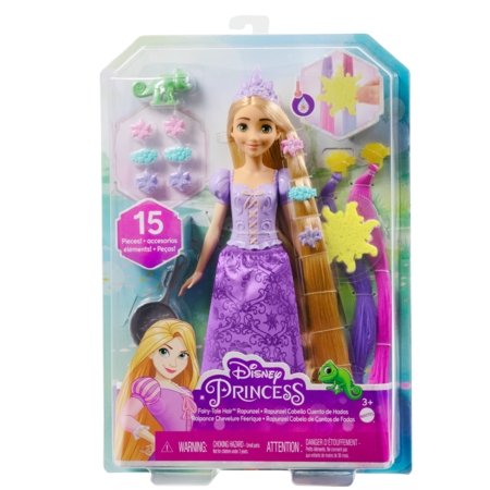 DISNEY PRINCESS lėlė Rupunzelė su spalvų keitimo funkcija, HLW18 HLW18