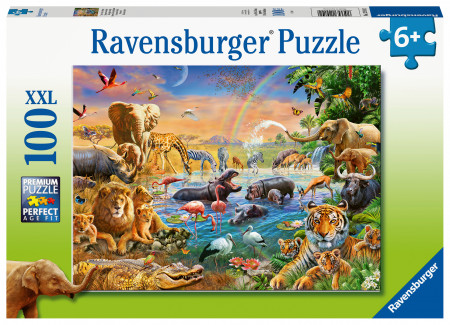 RAVENSBURGER dėlionė Vandens versmė savanoje, 100 det., 12910 12910