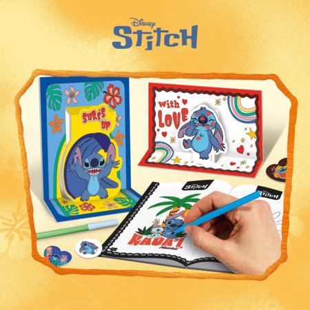 STITCH spalvinimo ir piešimo rinkinys kuprinėje, 110674 