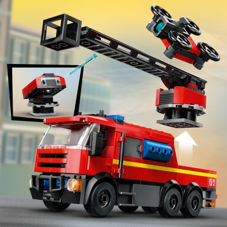 60414 LEGO® City Gaisrinė Su Ugniagesių Sunkvežimiu 