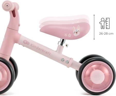 KINDERCRAFT balansinis dviratis CUTIE FLASH, rožinis, KRCUFL00PNK0000 