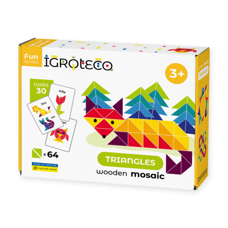 IGROTECO žaidimas trikampių mozaika, 64 dalys, IG0194 