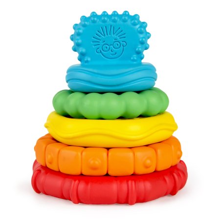 BABY EINSTEIN įvairių tekstūrų kramtukas Stack & Teether, 12356 