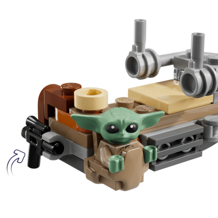 75436 LEGO® Star Wars™ Mandaloriečio ir Grogu greitaeigis motociklas 