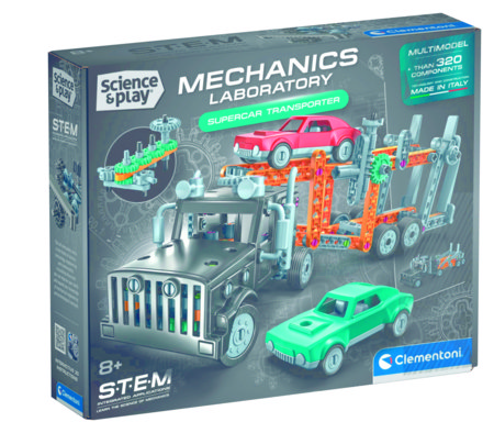CLEMENTONI SCIENCE & PLAY BUILD konstruktorius Car Transporter, 240 dalių, 75164 
