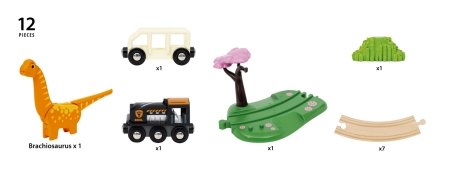 BRIO WORLD dinozaurų nuotykių rinkinys Dinosaur Circle Set, 36098 