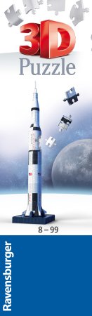RAVENSBURGER 3D dėlionė Apollo Saturn V Rocket, 440 det., 11545 