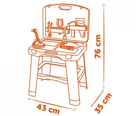 SMOBY BLACK & DECKER meistro darbo stalas, 7600360734 