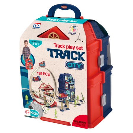 TRACK traukinio rinkinys su garsu 129vnt., HW23016270 