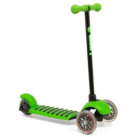  YVOLUTION paspirtukas YGlider Deluxe, juodas/žalias, 100076/100489/100884 100076/100489