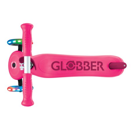 GLOBBER paspirtukas Go Up Deluxe Flash Lights, fuksija, 748-610 