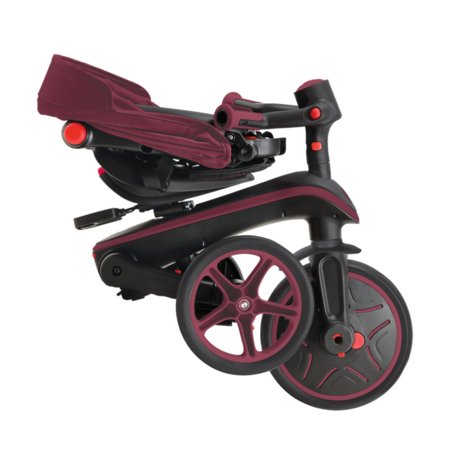 GLOBBER triratukas Explorer Trike Foldable 4in1, burgundiškas, 732-202-2 