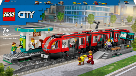 60423 LEGO® City Trains Miesto centro tramvajus ir stotelė 