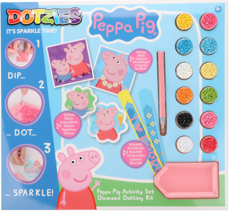 DIAMOND DOTS kūrybinis rinkinys piešimas deimantais Peppa Pig, DTZ10.010 DTZ10.010