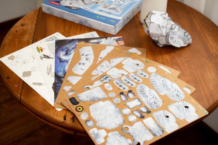 MAKEBUG 3D popierinė delionė Snowy Owl, MB-B-0009 