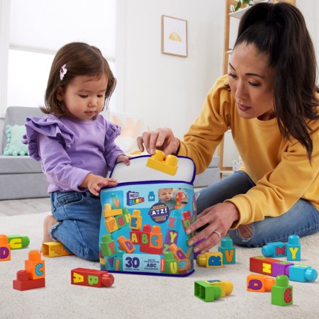 MEGA BLOKS FIRST BUILDERS kaladėlių rinkinys ABC (30 det.), HRR60 