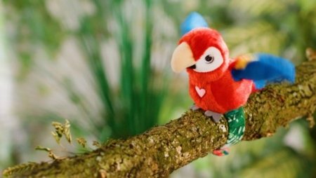 HAPPY YAPPERS interaktyvus pliušinis žaislas Raudonoji Ara, 9464 