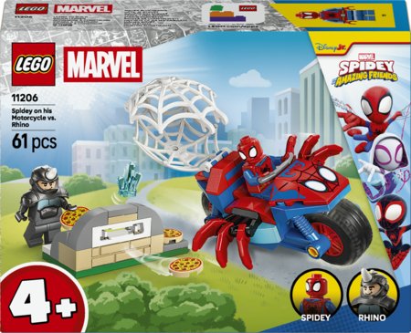 11206 LEGO® ǀ Marvel Spidey And His Amazing Friends Voriukas ant motociklo prieš Ragano 