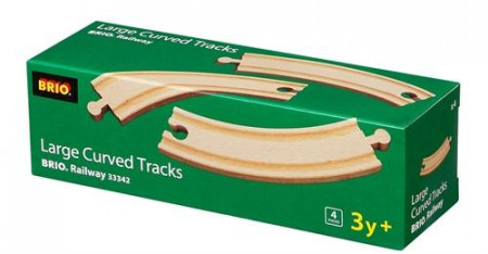BRIO lenktų kelio detalių rinkinys, dideli 33342 33342