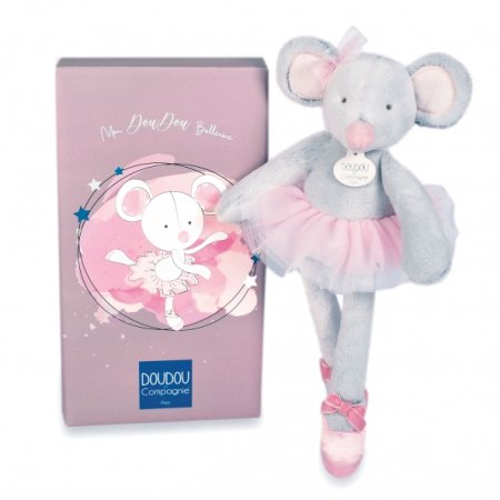 DOUDOU ET COMPAGNIE minkšta lėlė-balerina pelytė 30cm, DC3975 