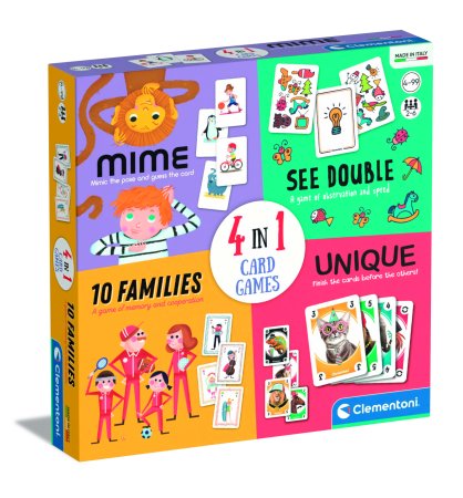 CLEMENTONI stalo žaidimas 4in1 Giochi Di Carte, 50831 