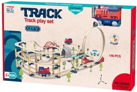 TRACK traukinio rinkinys su garsu 146vnt., HW23016300 