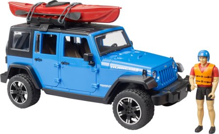 BRUDER automobilis Jeep Wrangler Rubicon su baidare ir figurėle, 2529 