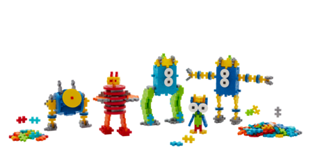 PLUS PLUS konstruktorius Mokausi statyti robotus, 3963 