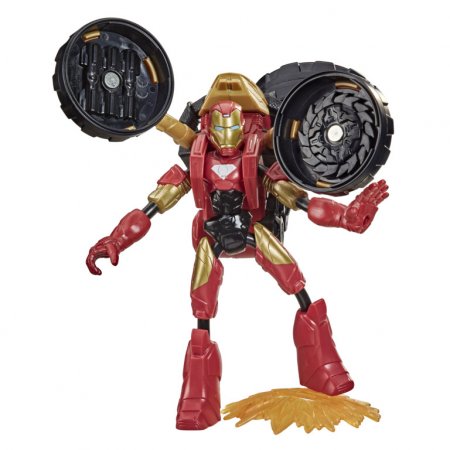 AVENGERS figūrėlė su motociklu Bend and Flex, F02445L0 F02445L0