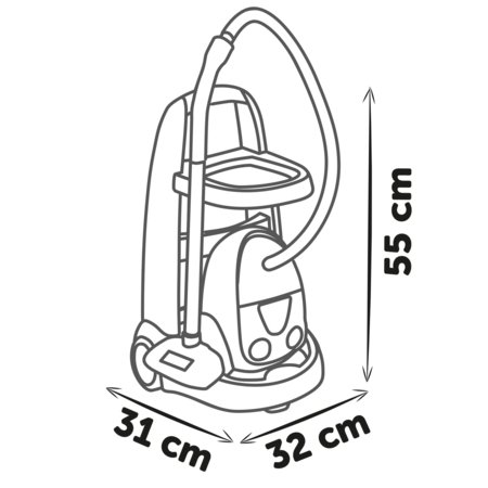SMOBY valymo vežimėlis su dulkių siurbliu Rowenta, 7600330325 